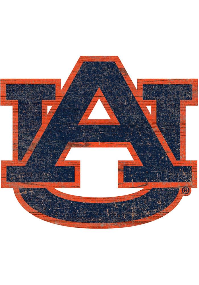 Auburn Tigers Distressed Logo Cutout Sign ORANGE - 32620273