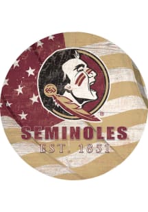 Florida State Seminoles 24in Flag Circle Sign