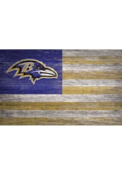 Baltimore Ravens Distressed Flag 11x19 Sign