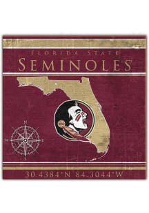 Florida State Seminoles Coordinates Sign