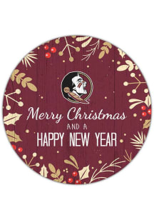 Florida State Seminoles Merry Christmas and New Year Circle Sign