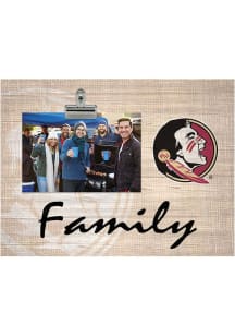Florida State Seminoles Family Burlap Clip Picture Frame