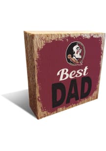 Florida State Seminoles Best Dad Block Sign
