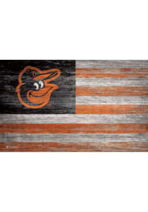 Baltimore Orioles Distressed Flag 11x19 Sign