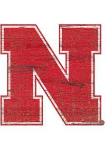 Nebraska Cornhuskers Distressed Logo Cutout Sign