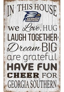 Georgia Southern Eagles In This House 11x19 Sign
