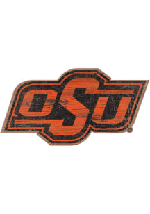 Oklahoma State Cowboys Distressed Logo Cutout Sign