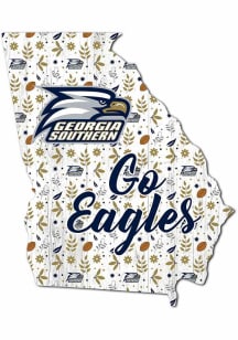 Georgia Southern Eagles 24 Inch Floral State Wall Art