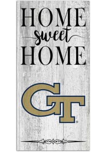 GA Tech Yellow Jackets Home Sweet Home Whitewashed Sign