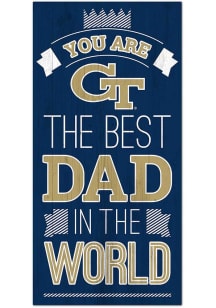 GA Tech Yellow Jackets Best Dad in the World Sign