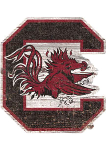 South Carolina Gamecocks Distressed Logo Cutout Sign