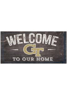 GA Tech Yellow Jackets Welcome Distressed Sign