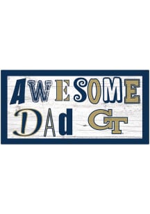 GA Tech Yellow Jackets Awesome Dad Sign