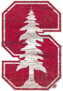Stanford Cardinal Distressed Logo Cutout Sign