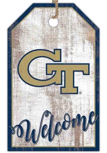 GA Tech Yellow Jackets Welcome Team Tag Sign