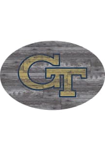 GA Tech Yellow Jackets 46 Inch Distressed Wood Sign