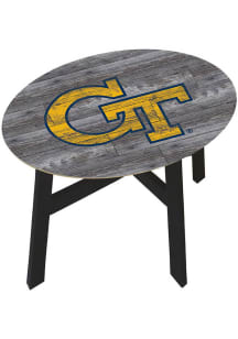 GA Tech Yellow Jackets Logo Heritage Side Blue End Table