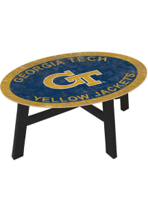 GA Tech Yellow Jackets Team Color Logo Blue Coffee Table