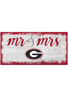 Georgia Bulldogs Script Mr and Mrs Sign