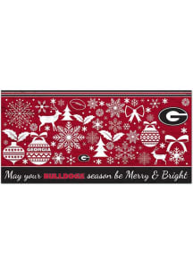 Georgia Bulldogs Merry and Bright Sign