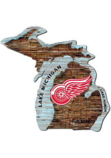 Detroit Red Wings 12 Mini Roadmap State Sign Sign