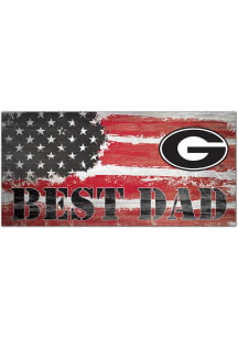 Georgia Bulldogs Best Dad Flag Sign
