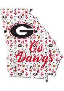 Georgia Bulldogs Floral State Sign
