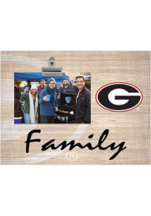 Georgia Bulldogs Family Burlap Clip Picture Frame