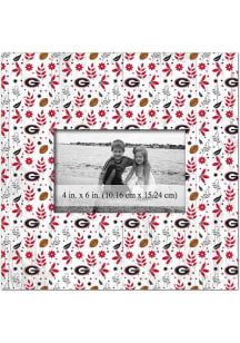 Georgia Bulldogs Floral Pattern Picture Frame