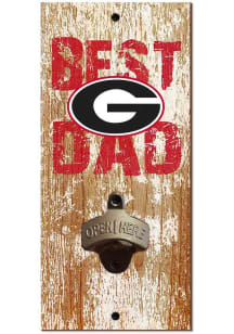 Georgia Bulldogs Best Dad Bottle Opener Sign