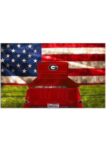 Georgia Bulldogs Patriotic Retro Truck Sign
