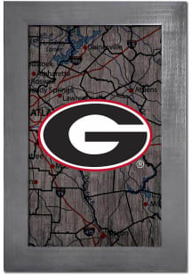 Georgia Bulldogs City Map Sign
