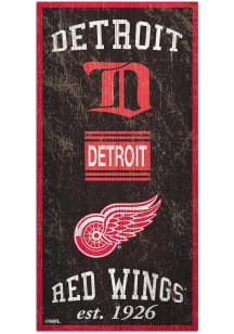 Detroit Red Wings 6X12 Heritage Logos Sign