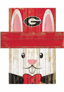 Georgia Bulldogs Easter Bunny Head Sign