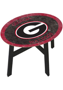 Georgia Bulldogs Distressed Side Red End Table
