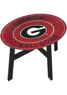Georgia Bulldogs Logo Heritage Side Red End Table