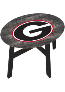 Georgia Bulldogs Logo Heritage Side Red End Table