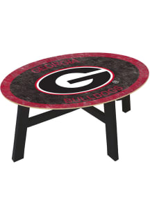 Georgia Bulldogs Team Color Logo Red Coffee Table