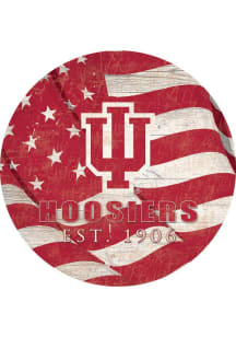 Indiana Hoosiers 24in Flag Circle Sign