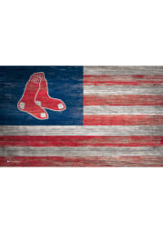 Boston Red Sox Distressed Flag 11x19 Sign