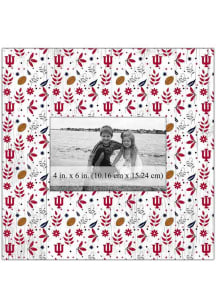 Indiana Hoosiers Floral Pattern Picture Frame