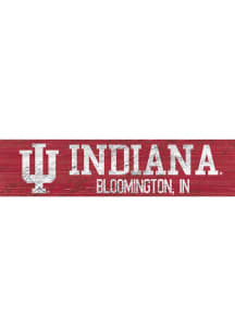 Red Indiana Hoosiers 6x24 Sign