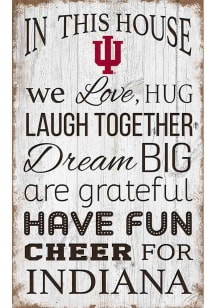Indiana Hoosiers In This House 11x19 Sign