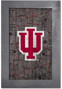 Indiana Hoosiers City Map Sign
