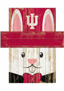 Indiana Hoosiers Easter Bunny Head Sign