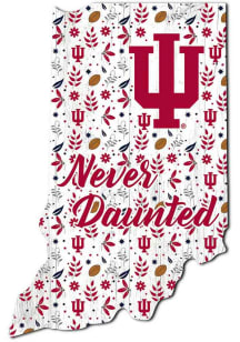 Indiana Hoosiers 24 Inch Floral State Wall Art