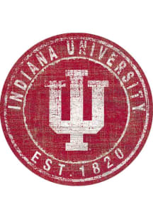 Indiana Hoosiers Round Heritage Logo Sign