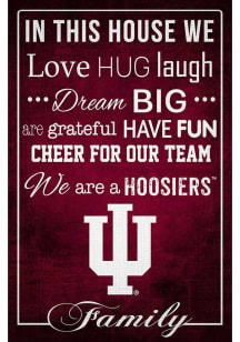 Indiana Hoosiers In This House 17x26 Sign