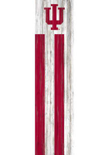 Red Indiana Hoosiers 48 Inch Flag Leaner Sign