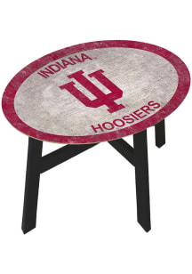 Indiana Hoosiers Distressed Side Red End Table